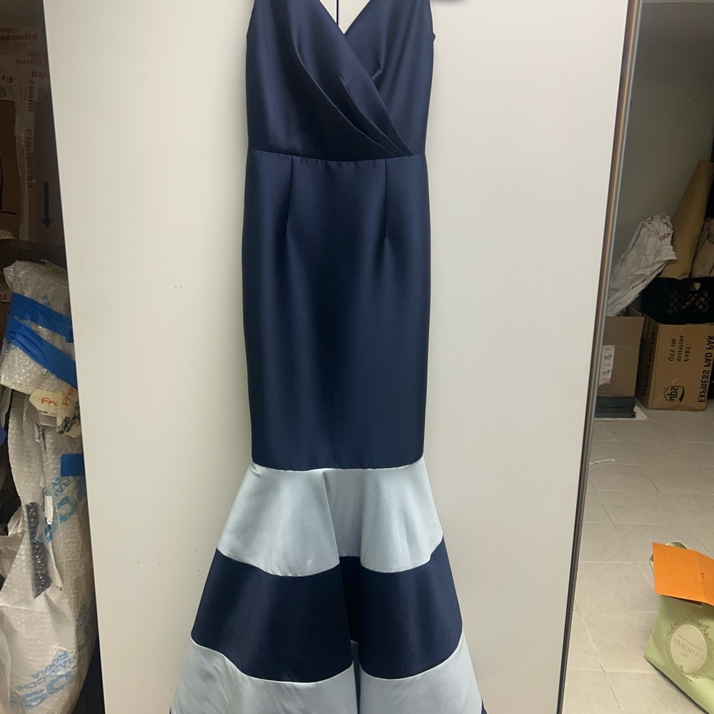 Elegant Navy and light blue Gown